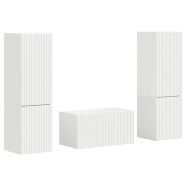 vidaXL TV-Schrankset 5 pcs Weiß Holzwerkstoff