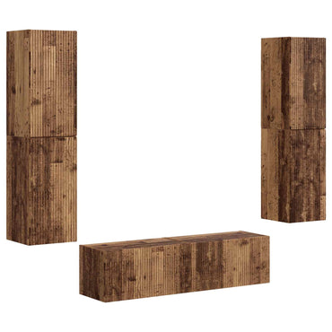 vidaXL TV-Schrankset 6 pcs Altholz Holzwerkstoff