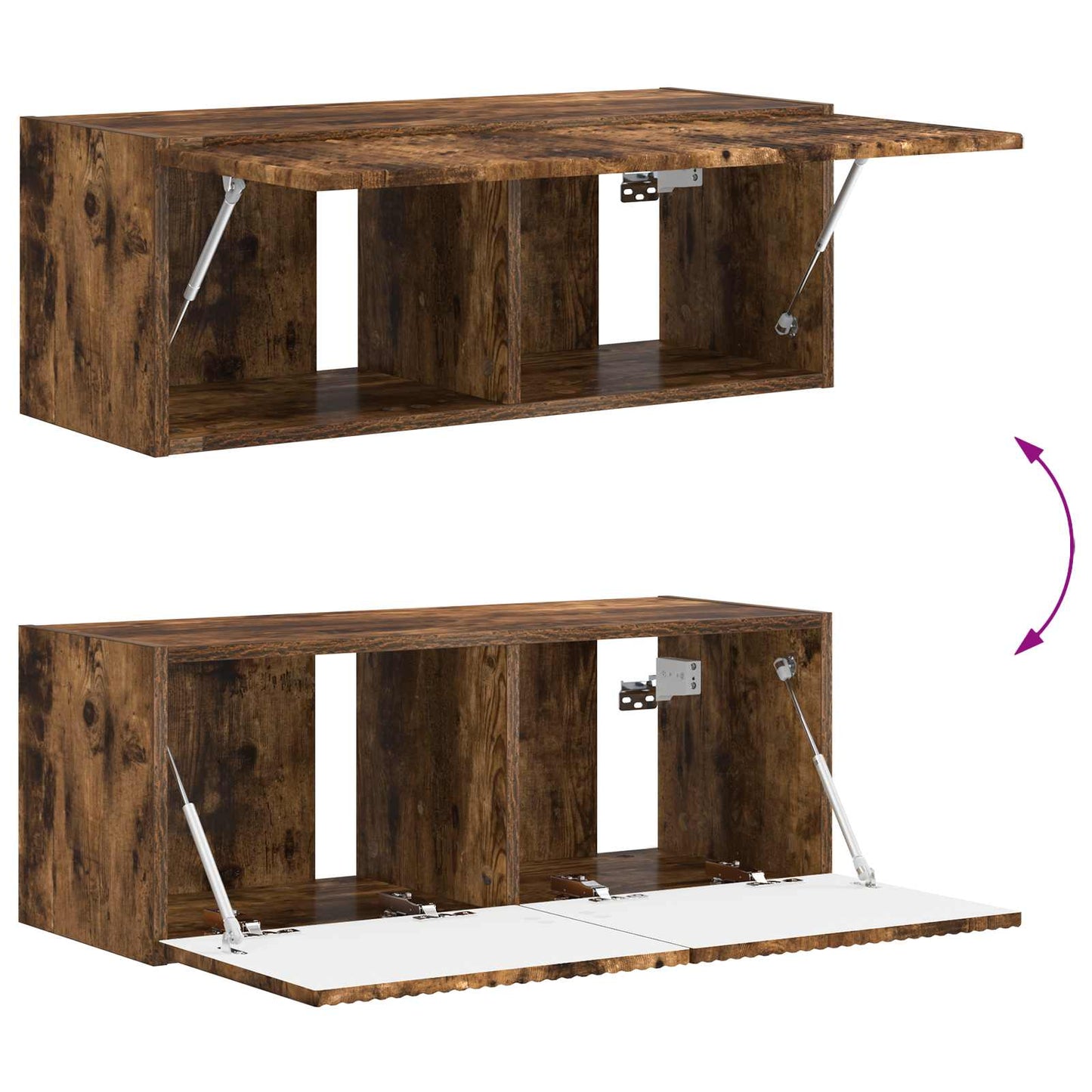 vidaXL TV-Schränk 8 pcs Geräucherte Eiche