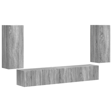 vidaXL TV-Schrankset 4 pcs Graues Sonoma Holzwerkstoff