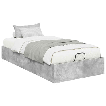 vidaXL Ottoman Bettgestell Beton Grau 100 x 200 cm Holzwerkstoff