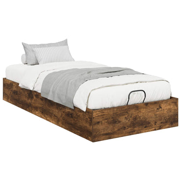 vidaXL Ottoman Bettgestell Geräucherte Eiche 193 x 120 x 25 cm