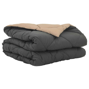 vidaXL Couette d'été anthracite et taupe 220 x 140 cm Microfibre