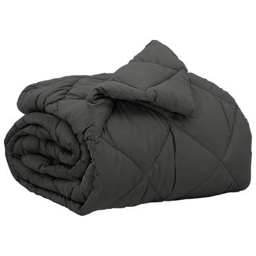 vidaXL Ganzjahresbettdecke Anthrazit 200 x 135 cm Mikrofaser
