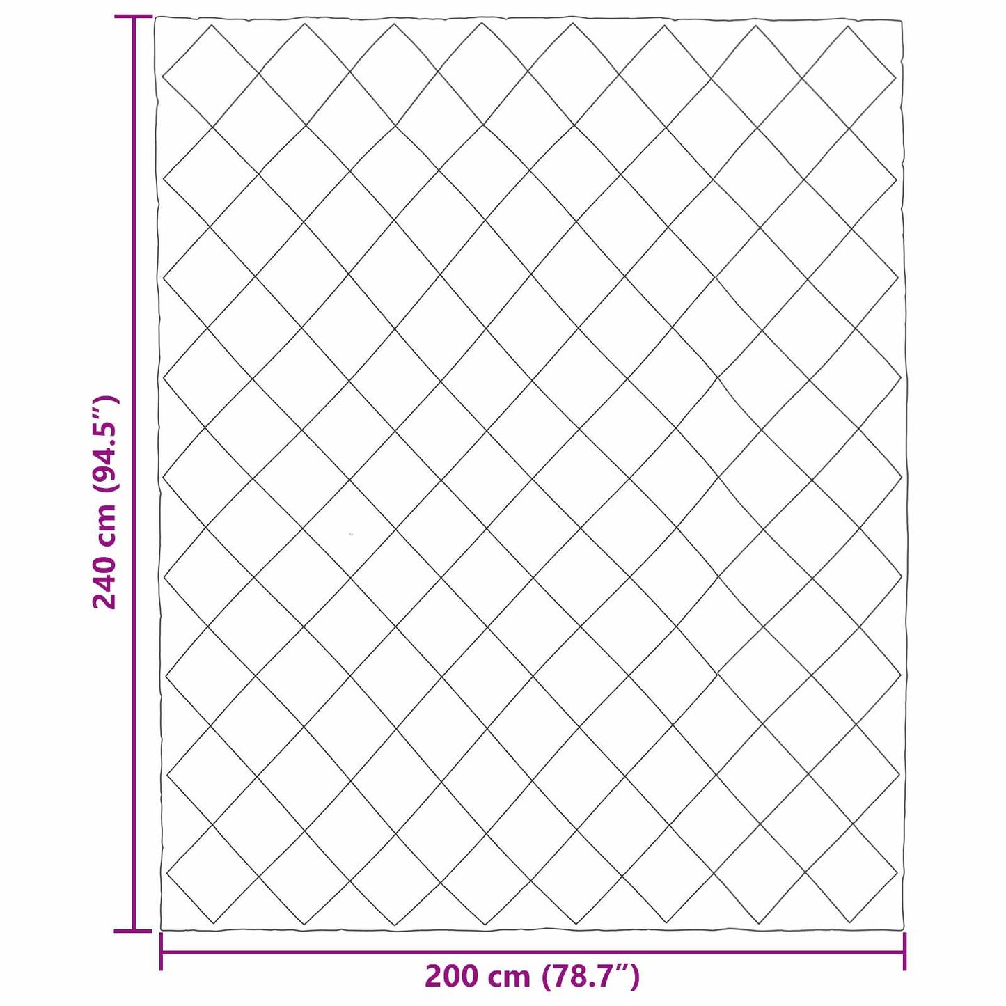 Ganzjahresbettdecke Schwarz und Anthrazit 240 x 200 cm