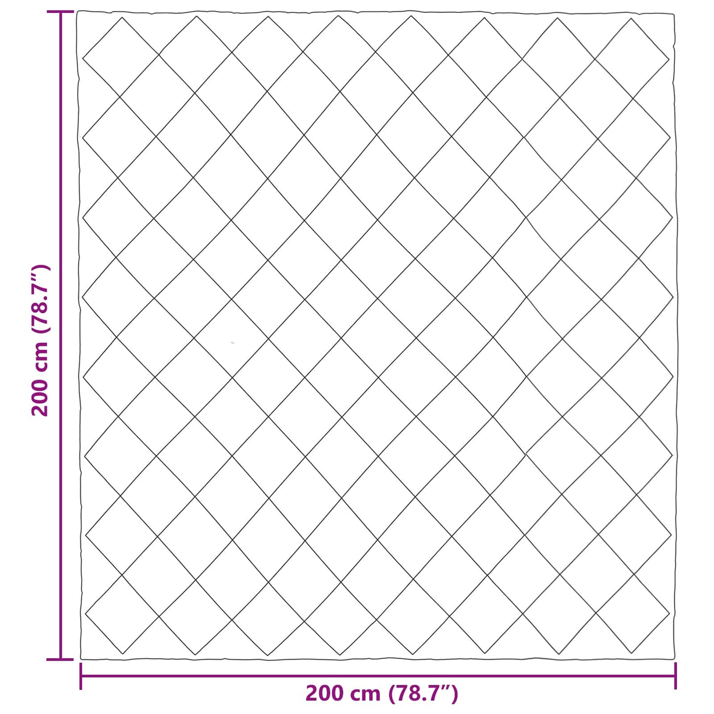 vidaXL Winterbettdecke Schwarz 200 x 200 cm Mikrofaser