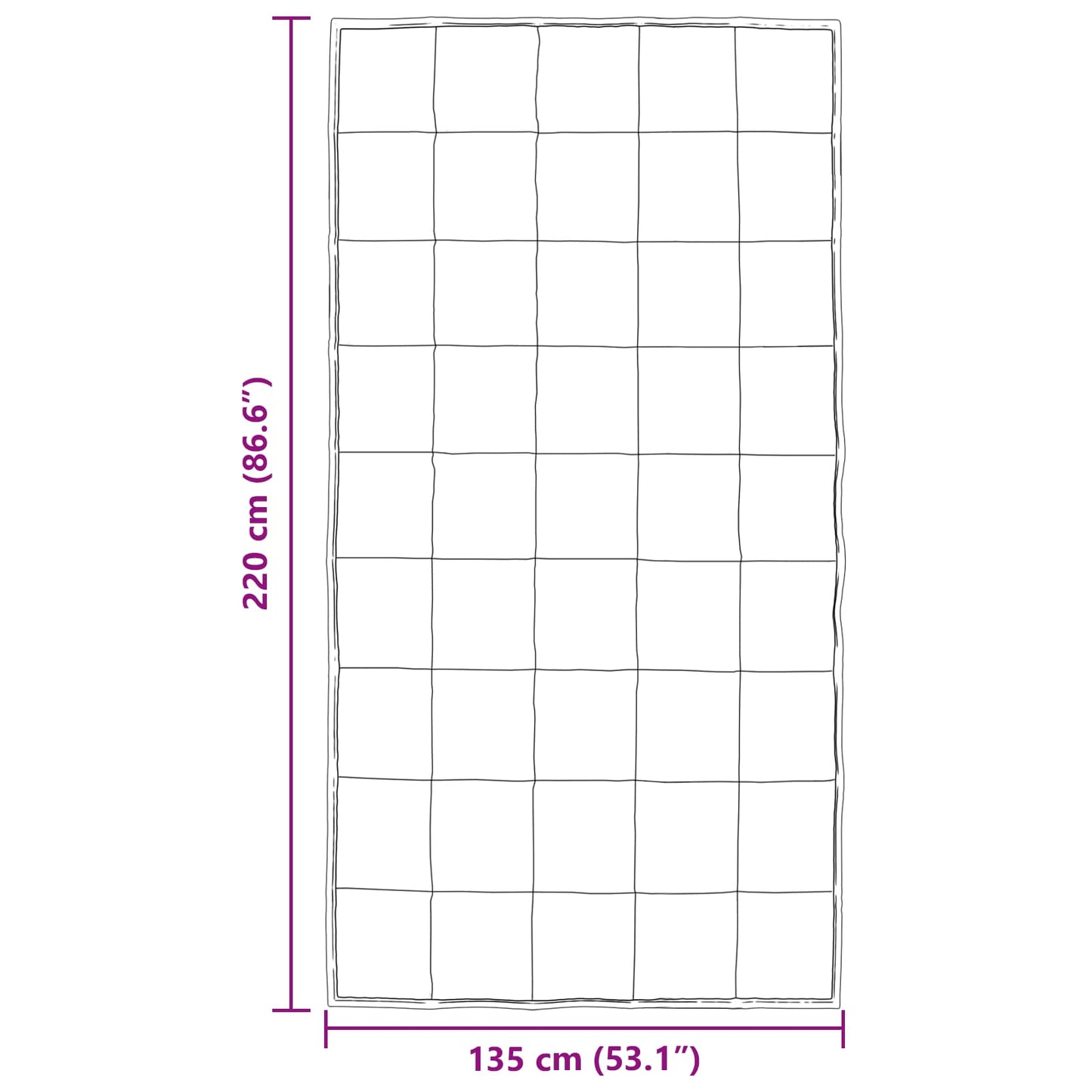 vidaXL Winterbettdecke Gold 220 x 135 cm Satin und Mikrofaser