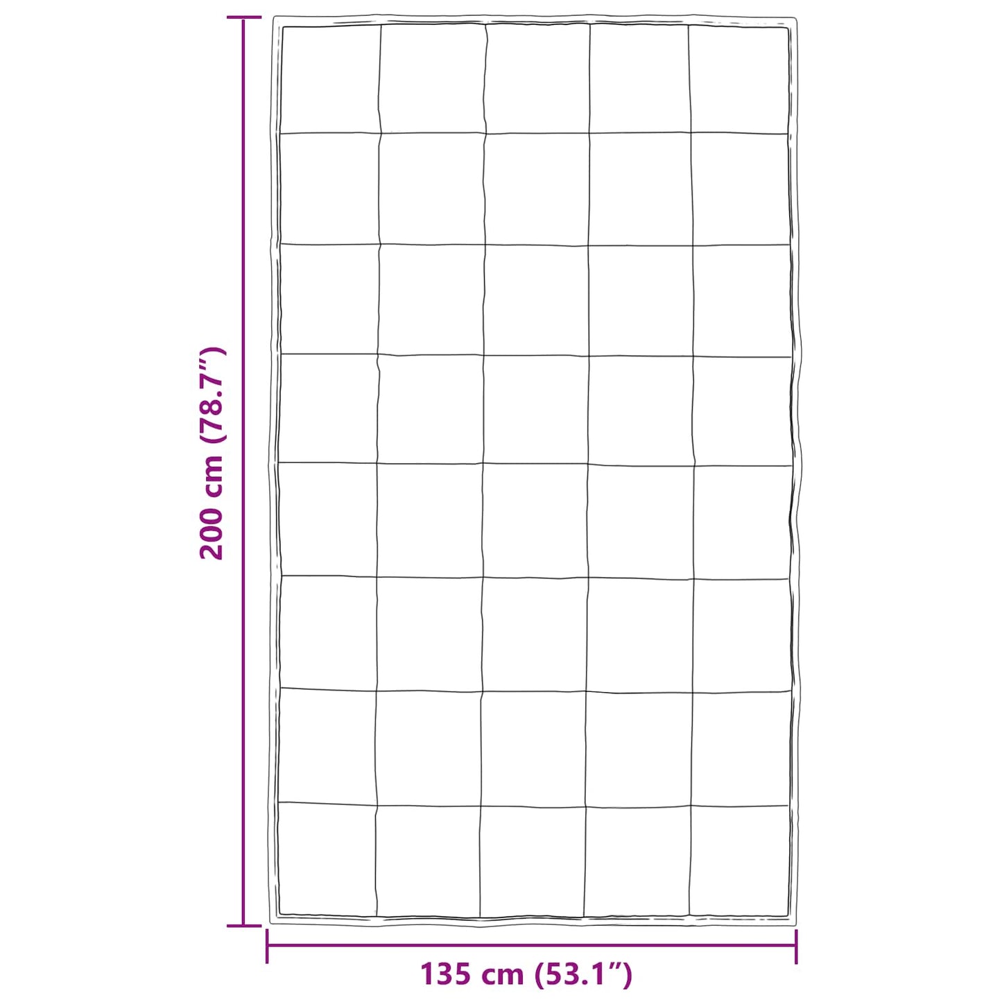 vidaXL Winterbettdecke Schwarz 200 x 135 cm Satin und Mikrofaser