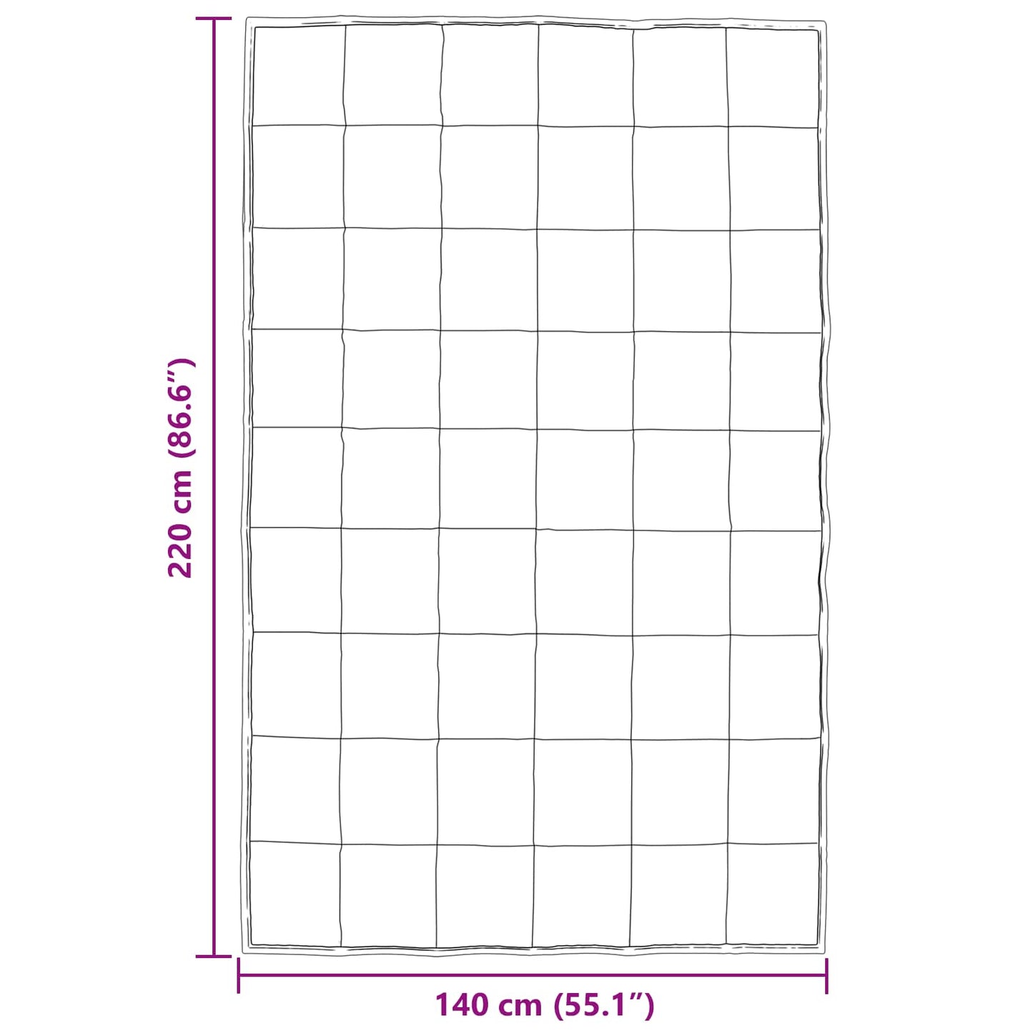Winterbettdecke Schwarz 220 x 140 cm Satin und Mikrofaser