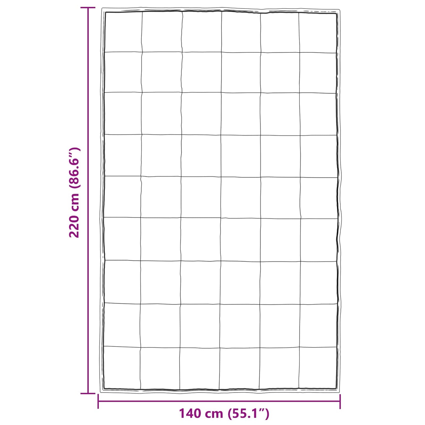 vidaXL Winterbettdecke Silber 220 x 140 cm Satin und Mikrofaser