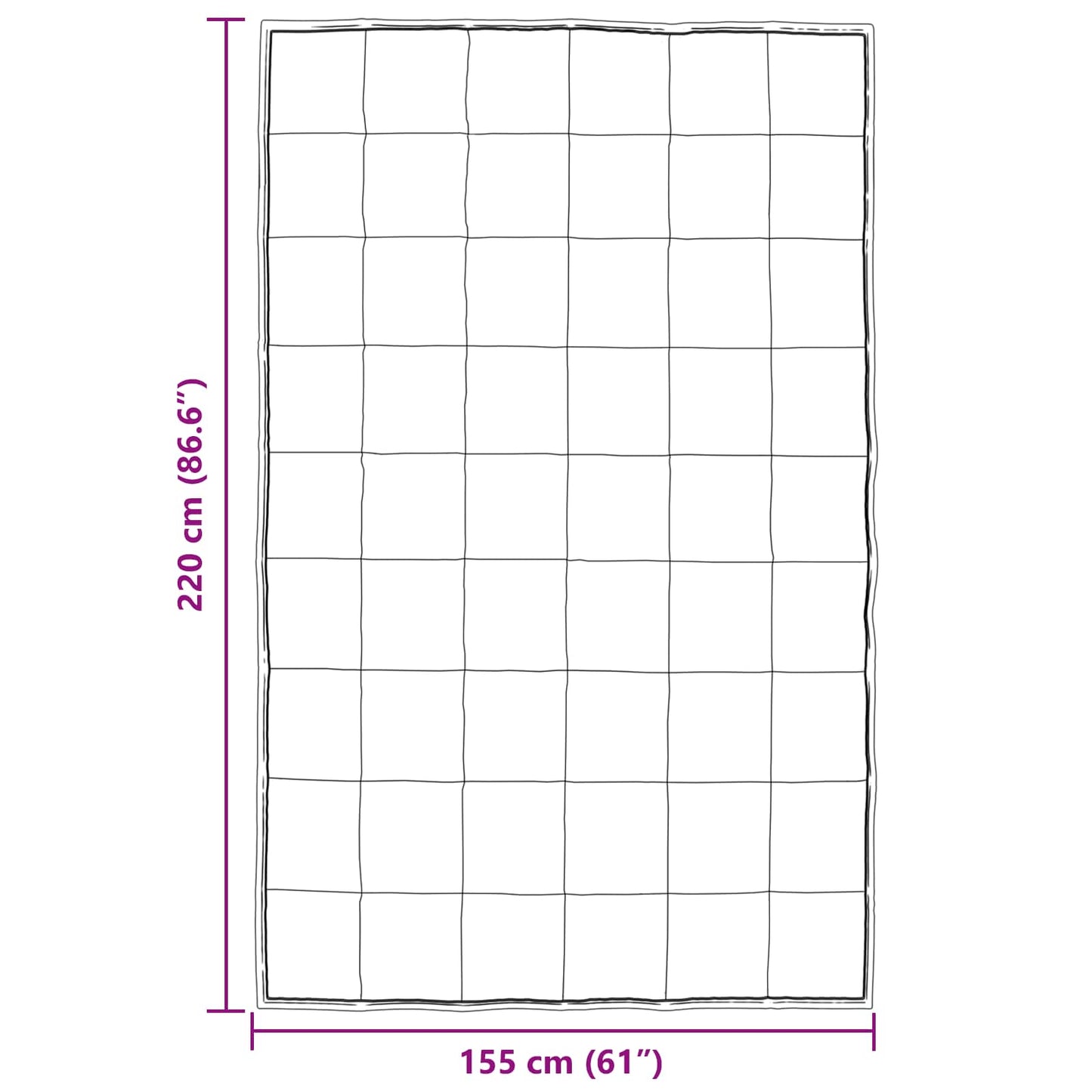 vidaXL Winterbettdecke Silber 220 x 155 cm Satin und Mikrofaser
