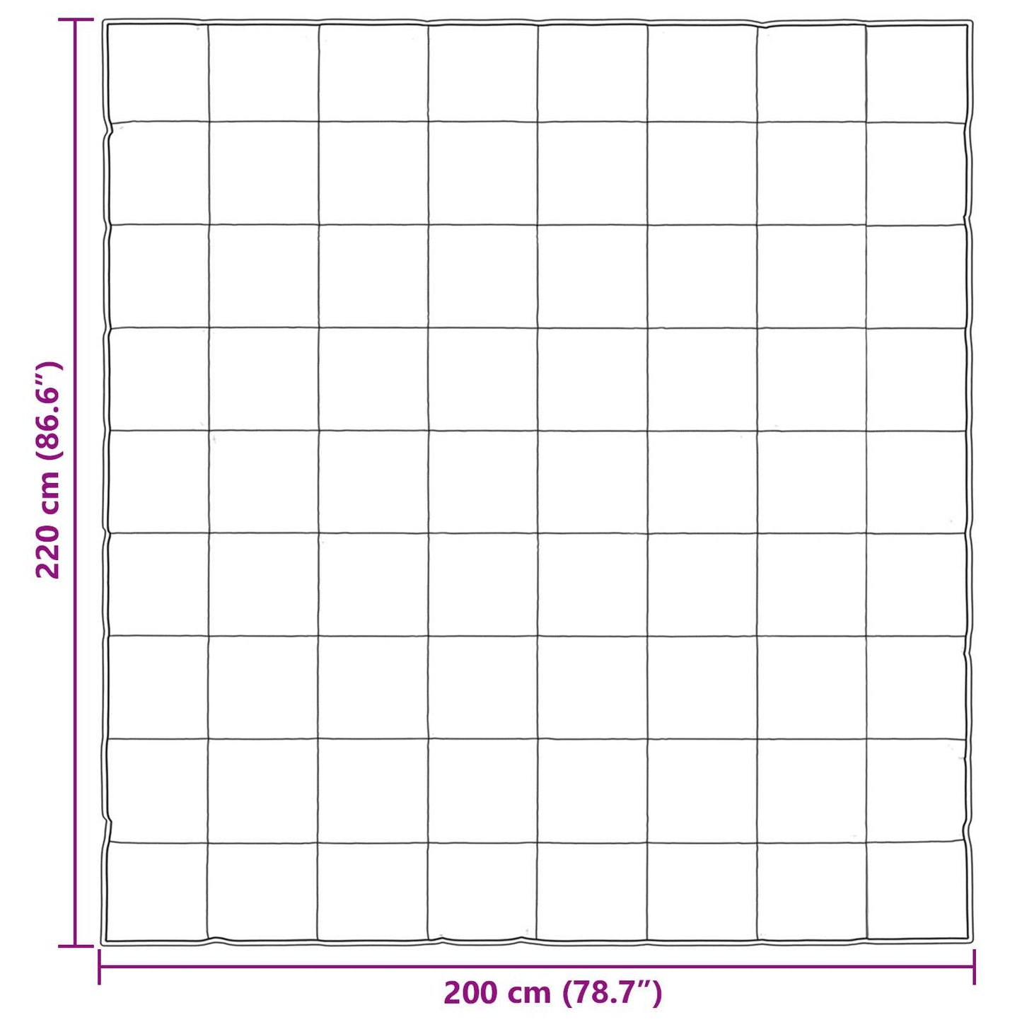 vidaXL Winterbettdecke Silber 220 x 200 cm Satin und Mikrofaser