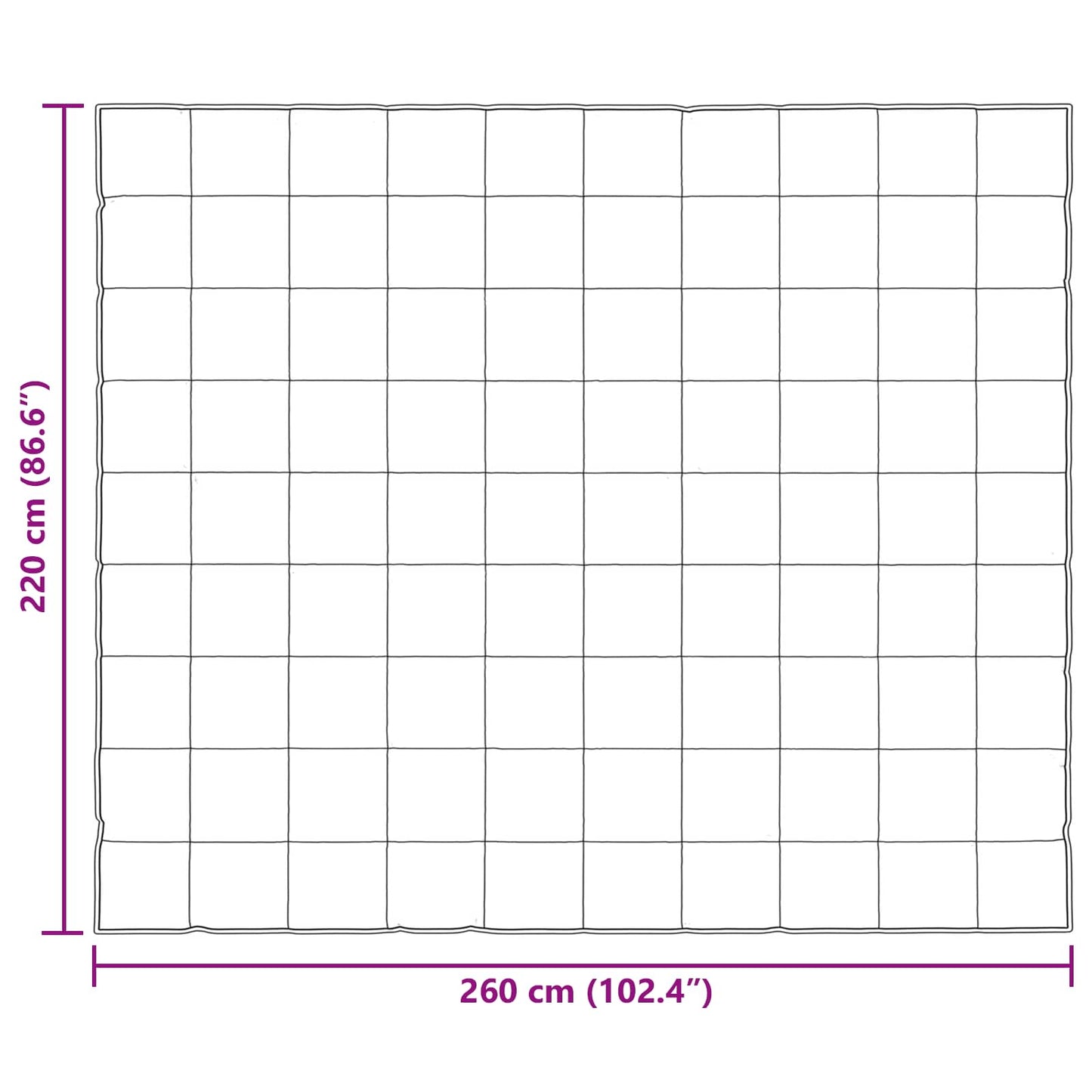 vidaXL Winterbettdecke Silber 220 x 260 cm Satin und Mikrofaser
