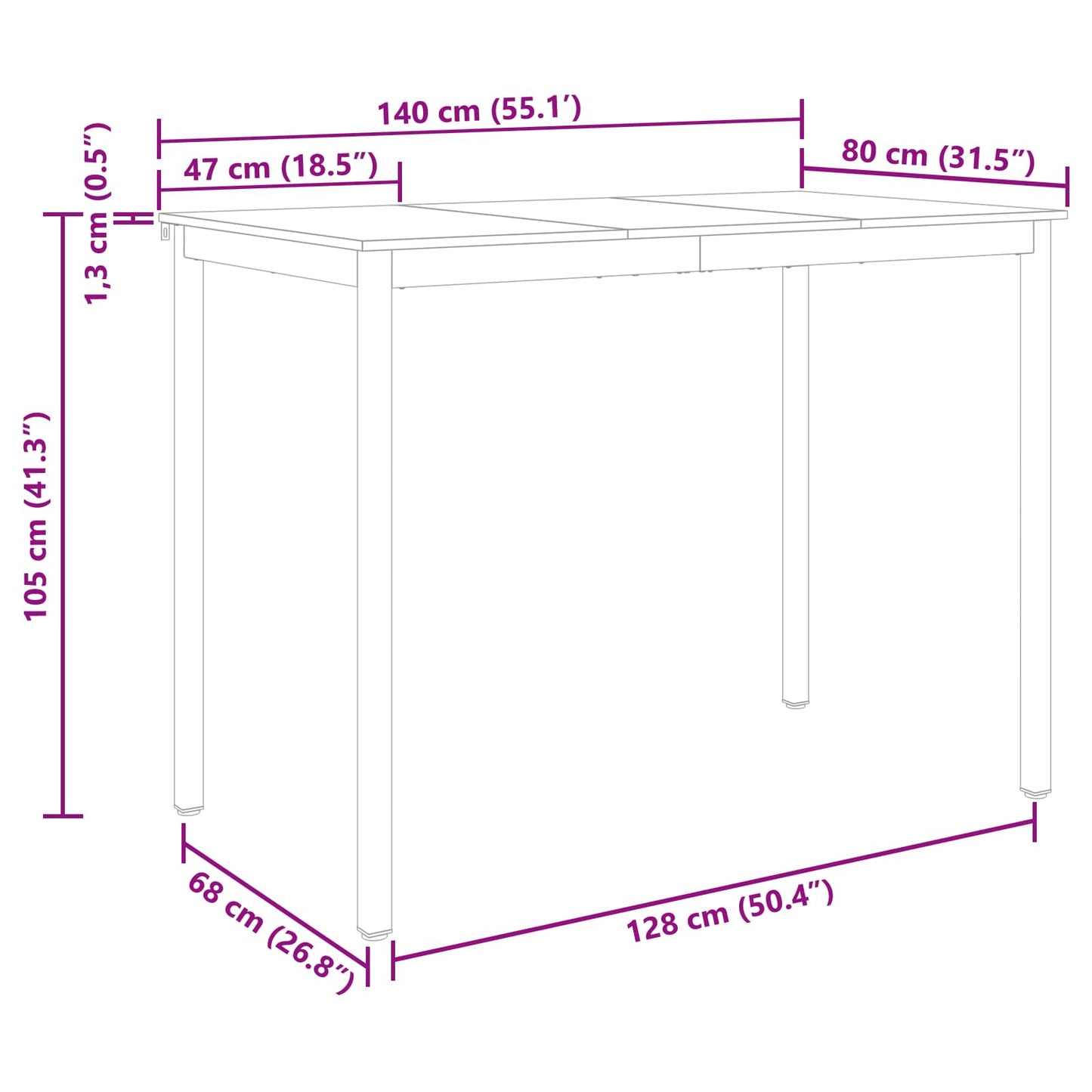 Stehtisch Holzwerkstoff