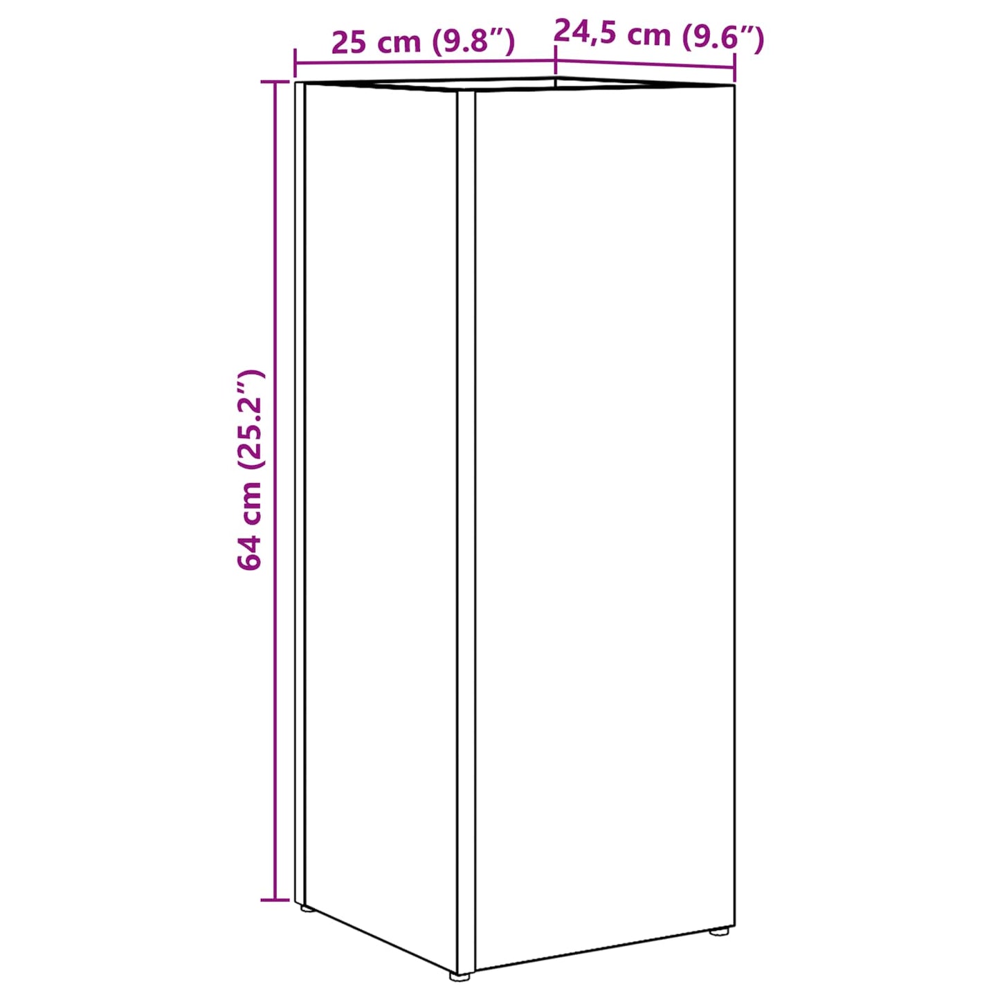 Sonnenschirmhalter Weiß 25 x 24,5 x 64 cm Holzwerkstoff