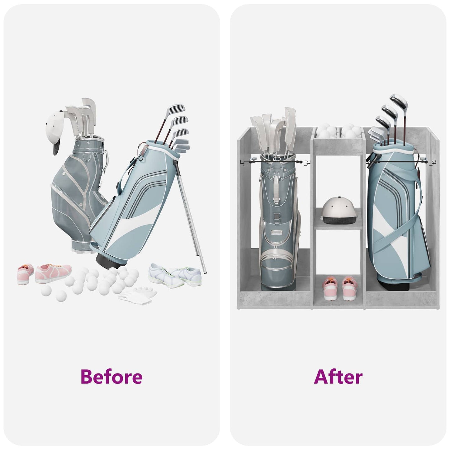 Golf Schrank Uni Beton Grau 102 x 45 x 85,5 cm