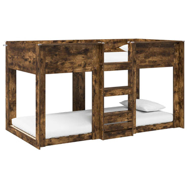 vidaXL Etagenbett für Kinder Geräucherte Eiche 75 x 190 cm