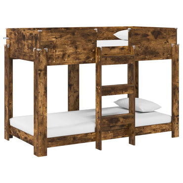 vidaXL Etagenbett für Kinder Geräucherte Eiche 80 x 160 cm