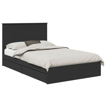vidaXL Aufbewahrungsbett Schwarz 135 x 190 cm Holzwerkstoff