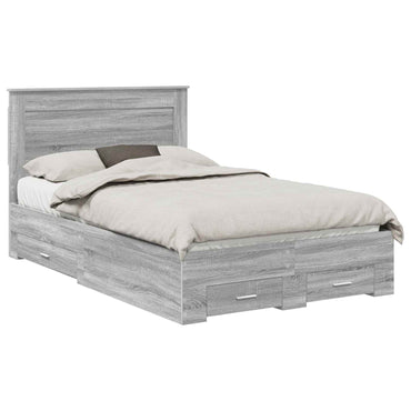 vidaXL Cadre de lit avec tiroirs et tête de lit en bois d'ingénierie