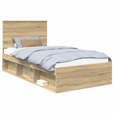 vidaXL Cadre de lit Sonoma 100 x 200 cm Bois de pin massif