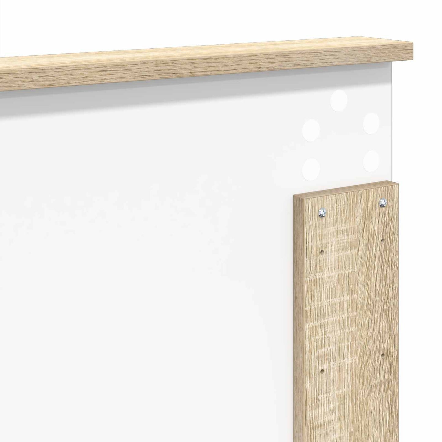 vidaXL Bettrahmen mit Kopfteil Sonoma-Eiche 135 x 190 cm Holzwerkstoff