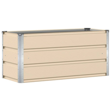 vidaXL Jardinière Ivoire 100 x 40 x 45 cm Acier