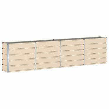 vidaXL Jardinière Ivoire 160 x 40 x 75 cm Acier