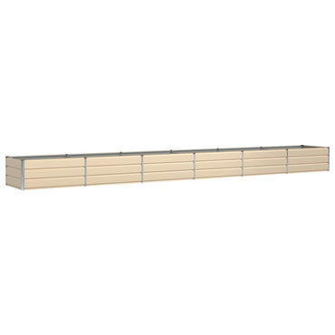 vidaXL Jardinière Ivoire 600 x 80 x 45 cm Acier