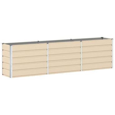 vidaXL Jardinière Ivoire 480 x 50 x 45 cm Acier Galvanisé