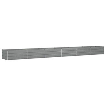 vidaXL Pflanzkübel Hellgrau 600 x 80 x 45 cm Stahl