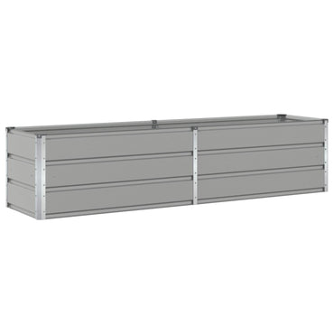 vidaXL Pflanzkübel Hellgrau 480 x 50 x 45 cm Verzinkter Stahl