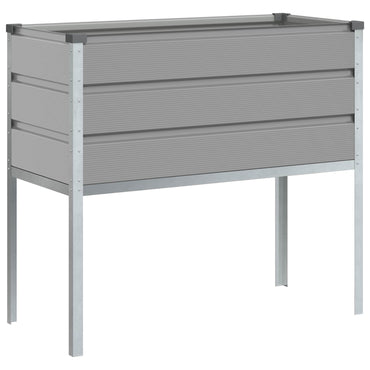 vidaXL Pflanzkübel Hellgrau 100 x 45 x 90 cm Verzinkter Stahl
