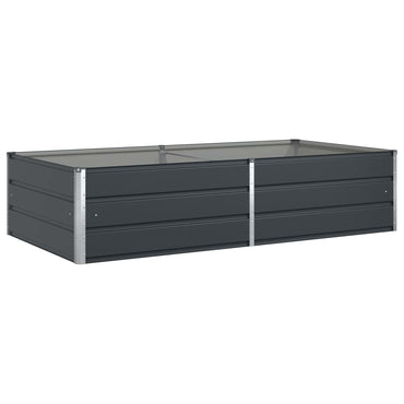 vidaXL Pflanzkübel Anthrazit 195 x 100 x 45 cm Verzinkter Stahl