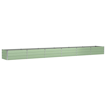 vidaXL Pflanzkübel Grün 600 x 80 x 45 cm Stahl