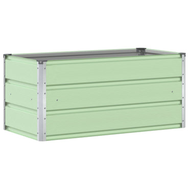 vidaXL Pflanzkübel Pastellgrün 100 x 50 x 45 cm Verzinkter Stahl