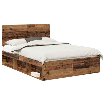 vidaXL Bettrahmen Altholz 160 x 200 cm Massives Kiefernholz