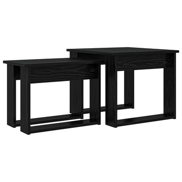 vidaXL Kaffeetisch Set 2 pcs Schwarz Eichen-Optik Holzwerkstoff