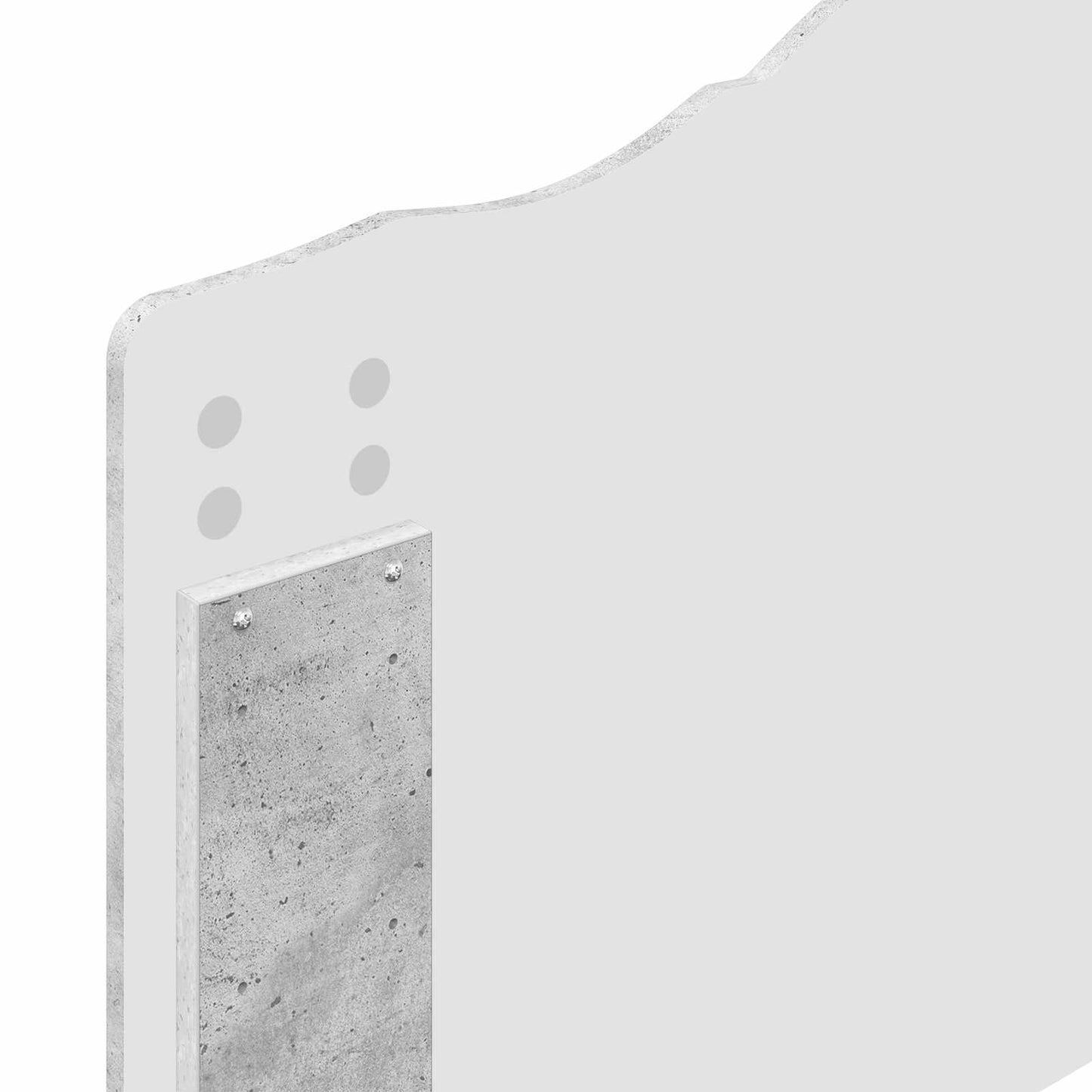 vidaXL Cadre de lit avec tête de lit Gris Béton 75 x 190 cm Bois d'ingénierie