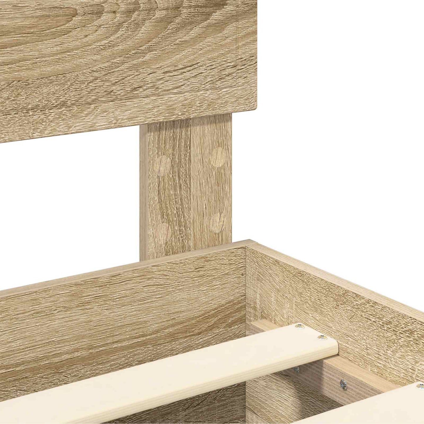 Bettrahmen mit Kopfteil Sonoma-Eiche 200 x 200 cm Holzwerkstoff