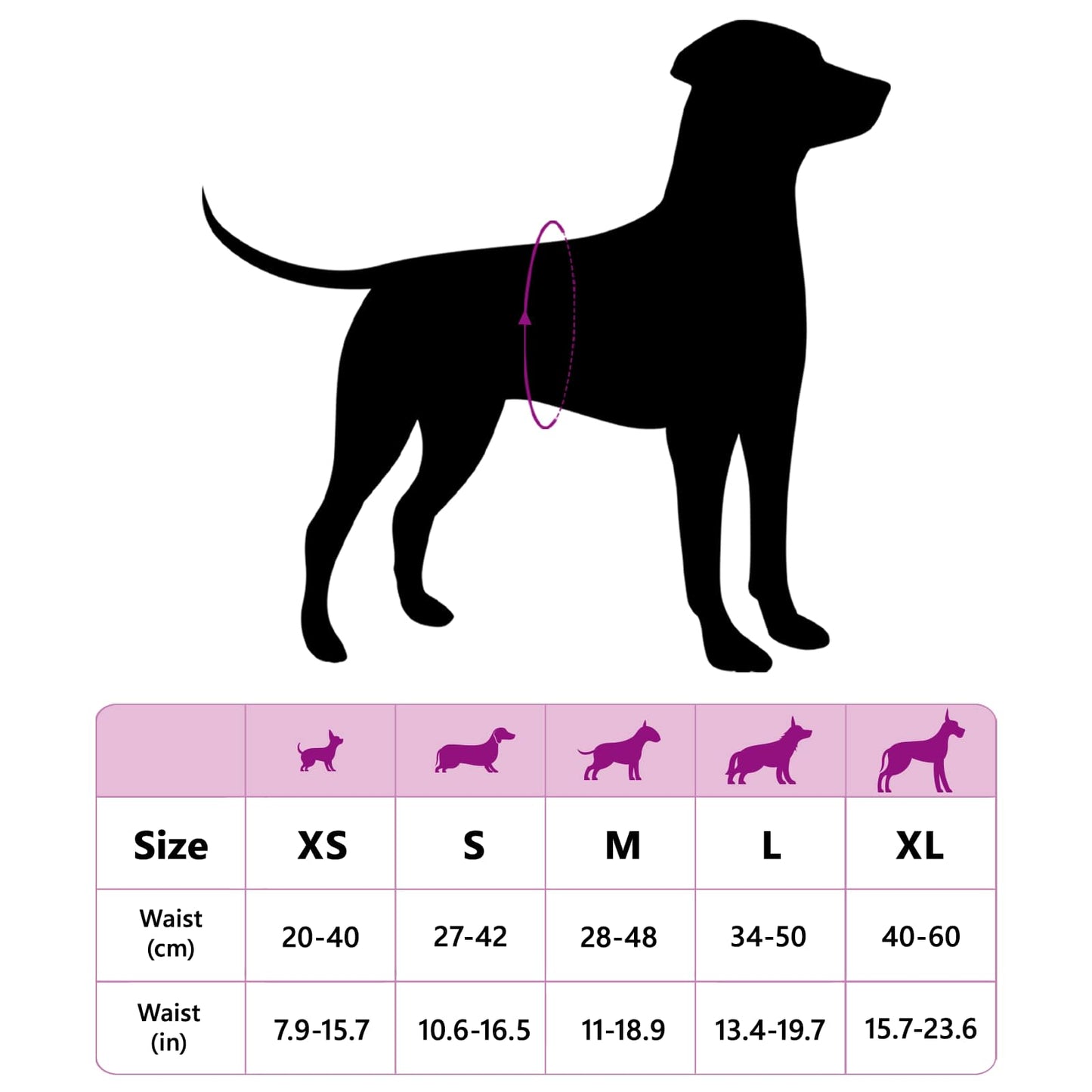 Wegwerf-Hundewindel für Hündinnen 30 pcs Weiß S