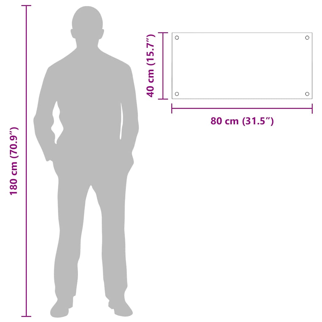 Küchenrückwand 2 pcs Hellgrau 80 x 40 cm Gehärtetes Glas