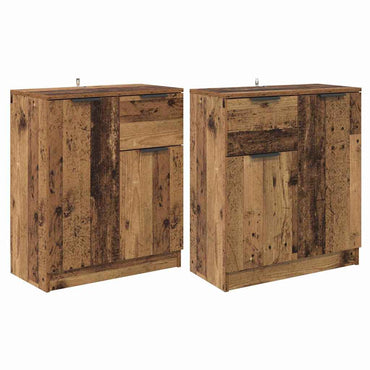 vidaXL Sideboards 2 pcs Altholz 60 x 30 x 70 cm Holzwerkstoff