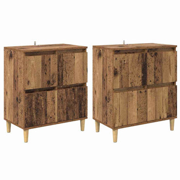 vidaXL Sideboards 2 pcs Altholz 60 x 35 x 70 cm Holzwerkstoff