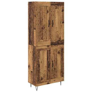 vidaXL Buffet haut en bois de récupération 69,5 x 34 x 180 cm Bois d'ingénierie