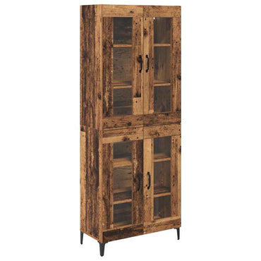 vidaXL Buffet haut mural en bois de récupération 69,5 x 34 x 180 cm en bois d'ingénierie