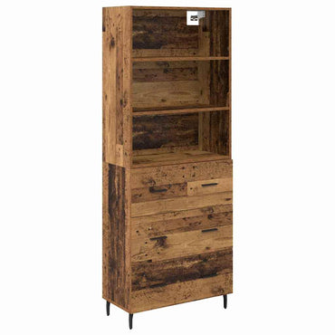 vidaXL Highboard mit Schubladen 2 pcs Altholz Holzwerkstoff