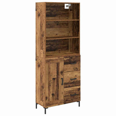 vidaXL Highboard Altholz 69,5 x 34 x 180 cm Holzwerkstoff