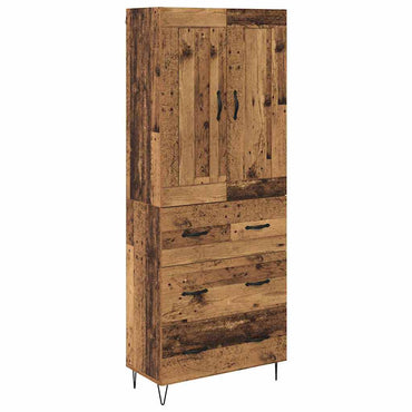 vidaXL Highboard en bois de récupération 69,5 x 34 x 180 cm Aggloméré
