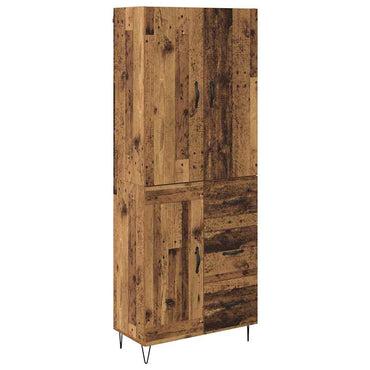vidaXL Highboard mit Schubladen 2 pcs Altholz Holzwerkstoff